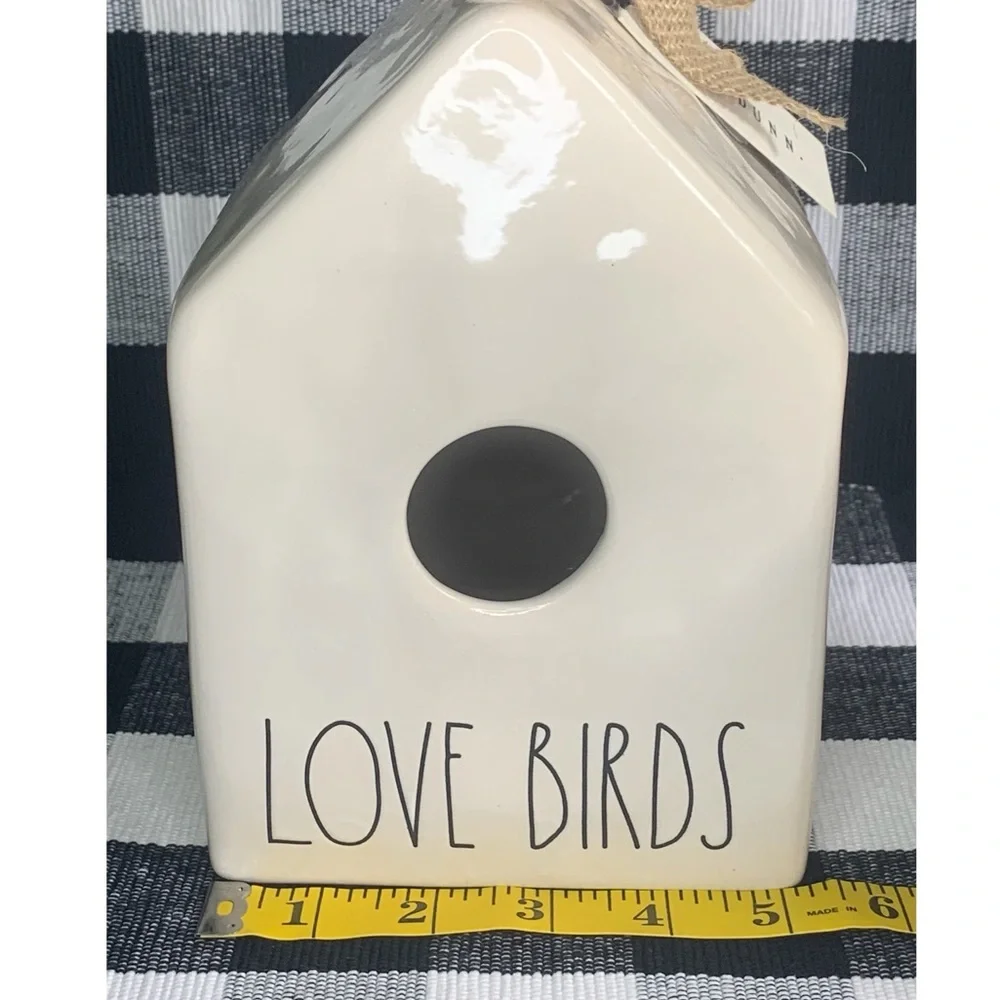 NWT- Rae Dunn “LOVE BIRDS” New Birdhouse Ceramic Large 🕊🏠